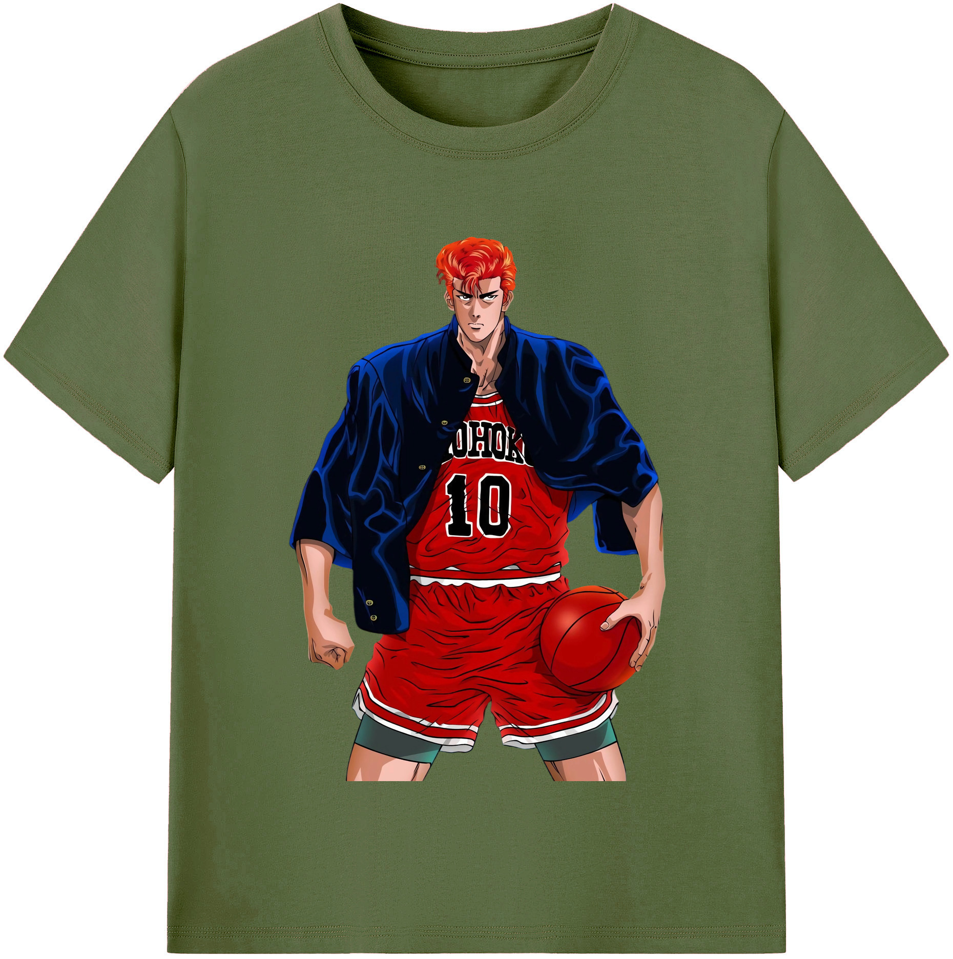 SLAM DUNK／スラムダンク 綿100％半袖Tシャツ（フロントプリント）